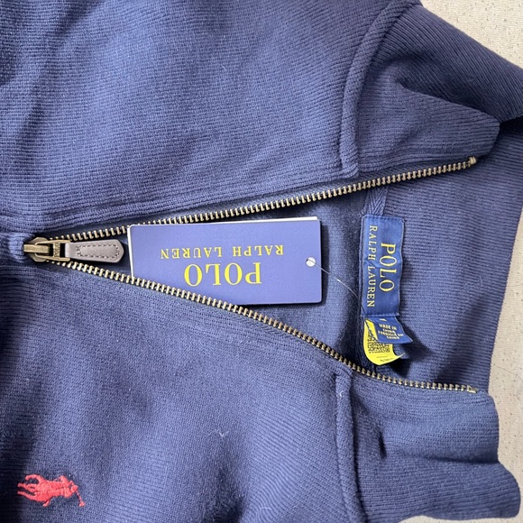 Ralph Lauren Men's Zip-Up Sweater in Navy - Picture 3 of 4